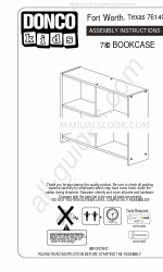 Donco kids 780 BOOKCASE Assembly Instructions