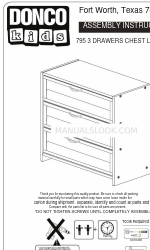 Donco kids 795 Assembly & Instruction Manual