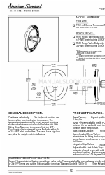 American Standard CERATHERM T050.110 Features & Dimensions