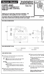 American Standard Copeland T005.730 取付説明書