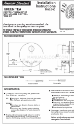 American Standard GREEN TEA T010.740 Installationsanleitung Handbuch