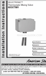 American Standard SELECTRONIC 605XTMV Instrukcje instalacji