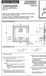 American Standard Town Square T555740 Kurulum Talimatları Kılavuzu
