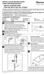 American Standard 0621.001 STUDIO Kurulum Talimatları