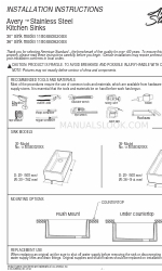 American Standard Avery 1180SB3020SS Kurulum Talimatları Kılavuzu