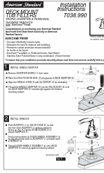 American Standard Deck Mount Tub Fillers T038.990 Kurulum Talimatları