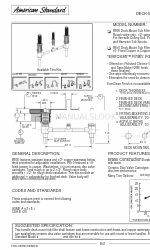 American Standard Deck-Mount Tub Filler R800 Specificatieblad