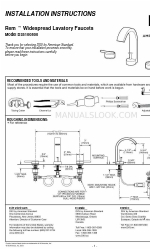 American Standard DXV Rem D35100800 取付説明書