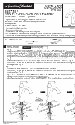 American Standard Estate 7722101.002 Installation Instructions Manual