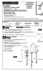 American Standard FLUENT 7186.801 Kurulum Talimatları Kılavuzu