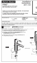 American Standard PINE 2011.101 Instructions d'installation