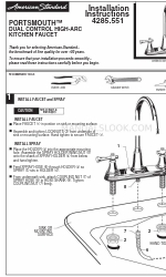 American Standard PORTSMOUTH 4285.551 Инструкции по установке