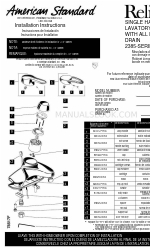 American Standard Reliant+ 2385 Series Petunjuk Instalasi