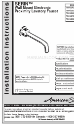 American Standard SERIN T064.342 Instrukcja instalacji