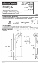 American Standard Spectra Versa 9038834 Instrucciones de instalación