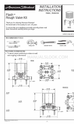 American Standart Flash R950 Instructions d'installation