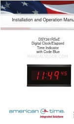 American Time DSY261RSxE Manuale di installazione e funzionamento