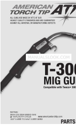 American Torch Tip T400 MIG GUN Manuale delle parti