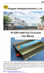 Dongguan Shengyang industrial SY-GWV-500W Kullanıcı Kılavuzu