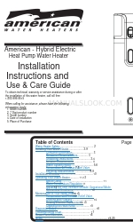 American Water Heater Hybrid Electric Heat Pump Water Heater Podręcznik