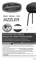 AMERICANA grill Sizzler Manuale d'uso