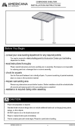 AMERICANA OUTDOORS CHEROKEE Manual de instruções de instalação