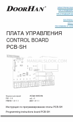 DoorHan PCB-SH Manuel d'instructions de programmation