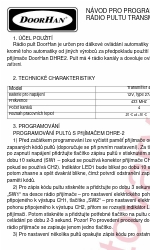 DoorHan Transmitter 4 Instructions For Programming