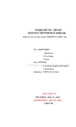 Canon PIXMA MP460 Service Reference Manual