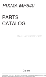 Canon PIXMA MP640 Parts Catalog