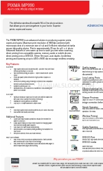 Canon PIXMA MP990 Especificaciones técnicas