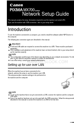 Canon PIXMA MX700 Series Manual de configuración de red