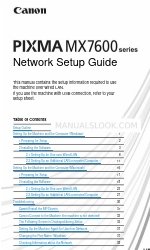 Canon PIXMA MX7600 Handleiding voor netwerkinstellingen