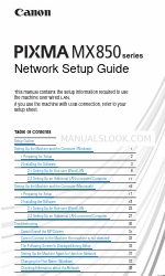 Canon PIXMA MX850 Manual de configuración de red
