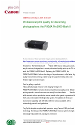 Canon PIXMA Pro9000 Mark II Series Uwaga dotycząca wydania