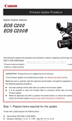 Canon EOS C200B Firmware Update Procedure