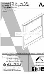 Ameriwood HOME Twin Headboard 5320340EBL Manuale