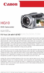 Canon HG-10 Broşür ve Teknik Özellikler