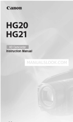 Canon Vixia HG21 Instruction Manual