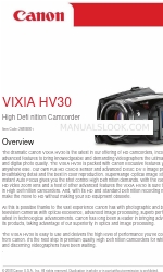 Canon Vixia HV30 Broşür ve Teknik Özellikler