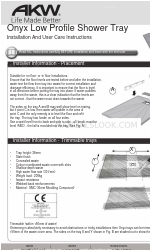 Akw Onyx Installation And User Care Instructions