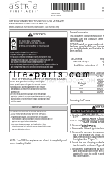 Astria Fireplaces H9023 Installation Instructions