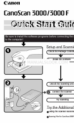 Canon 3000ex - CanoScan Color Flatbed Scanner Quick Start Manual