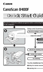 Canon 8400F - CanoScan Flatbed Scanner Quick Start Manual