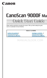 Canon CanoScan 9000F Mark II Quick Start Manual