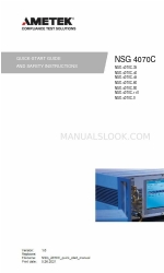 Ametek NSG 4070C Manual de inicio rápido e instrucciones de seguridad