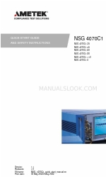 Ametek NSG 4070C1 Manual de inicio rápido e instrucciones de seguridad