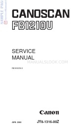 Canon CANOSCAN FB1210U Service Manual