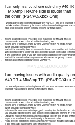 Astro Gaming A40TR Faq