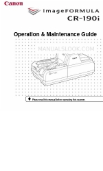 Canon imageFORMULA CR-190i 운영 및 유지보수 매뉴얼